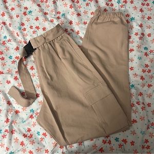 Pretty Little Thing Light Pink Peach Cargo Pants NWT